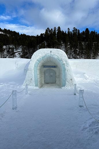 Entrance to the Ice Hotel, Norway